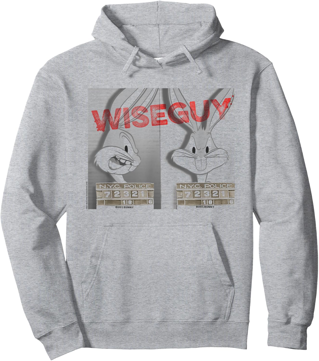 Looney Tunes Bugs Bunny Wiseguy Hoodie - Hoodie | Ash