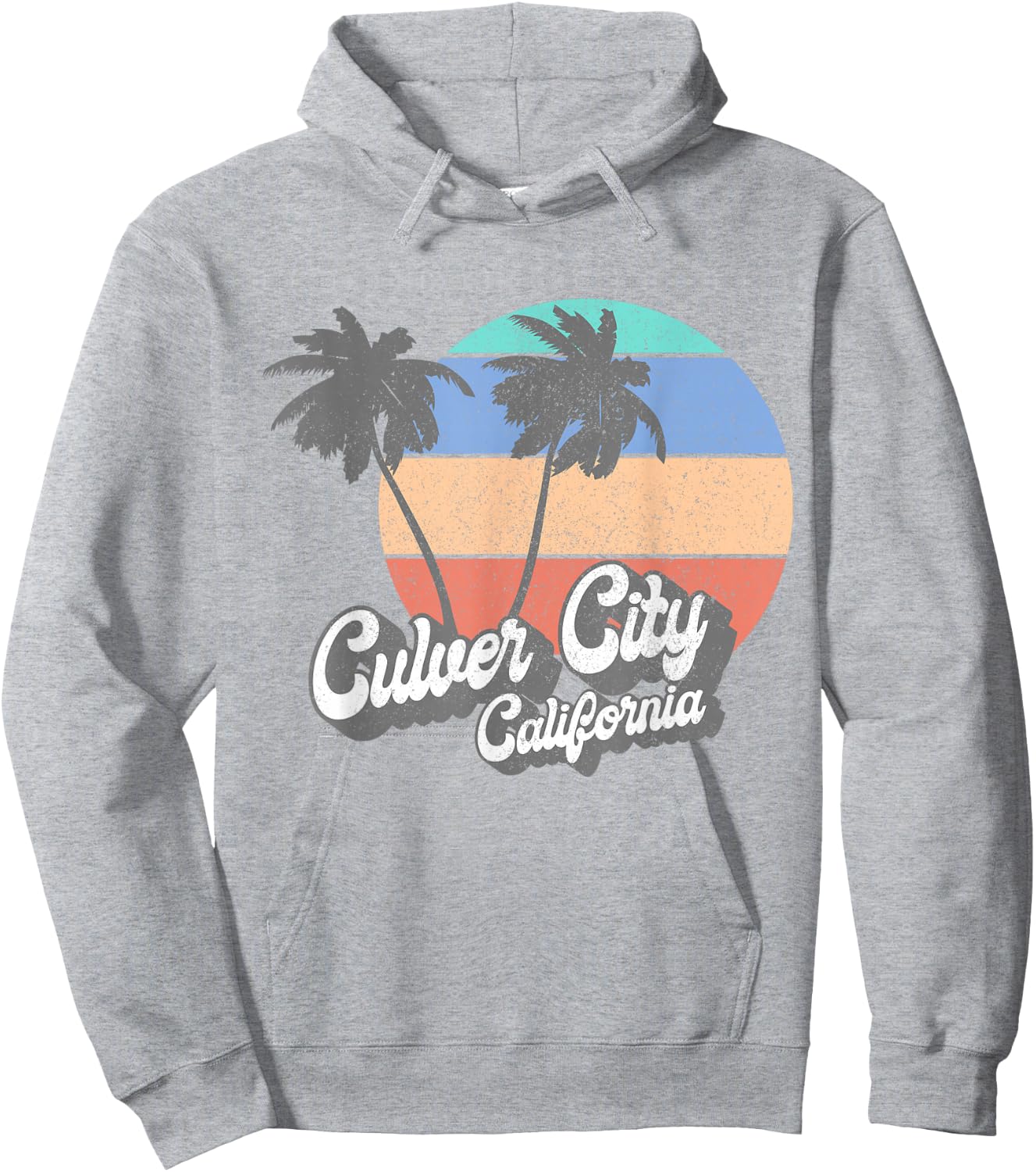Retro Culver City California CA Vintage Beach Surf Hoodie - Hoodie | Ash