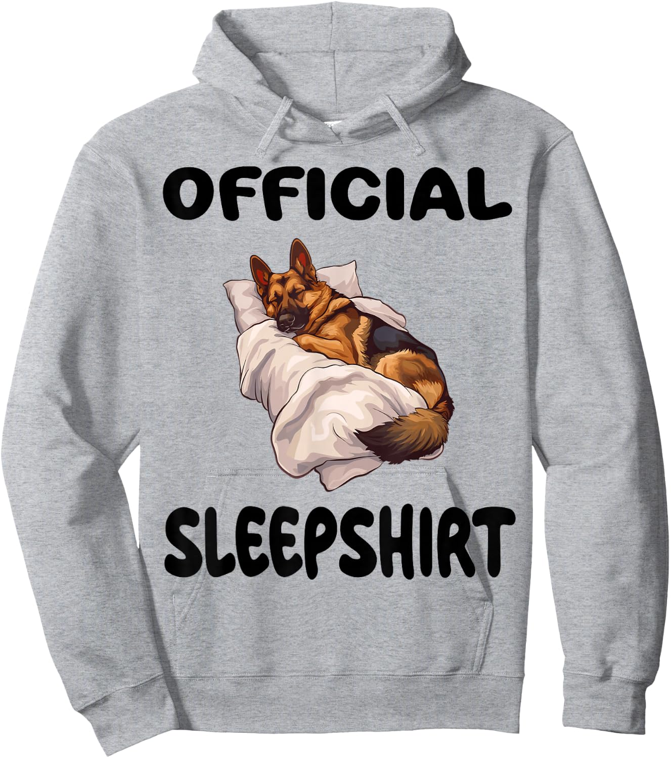 German Shepherd Dog Official Sleepshirt Pajamas Nightgown Hoodie - Hoodie | Ash