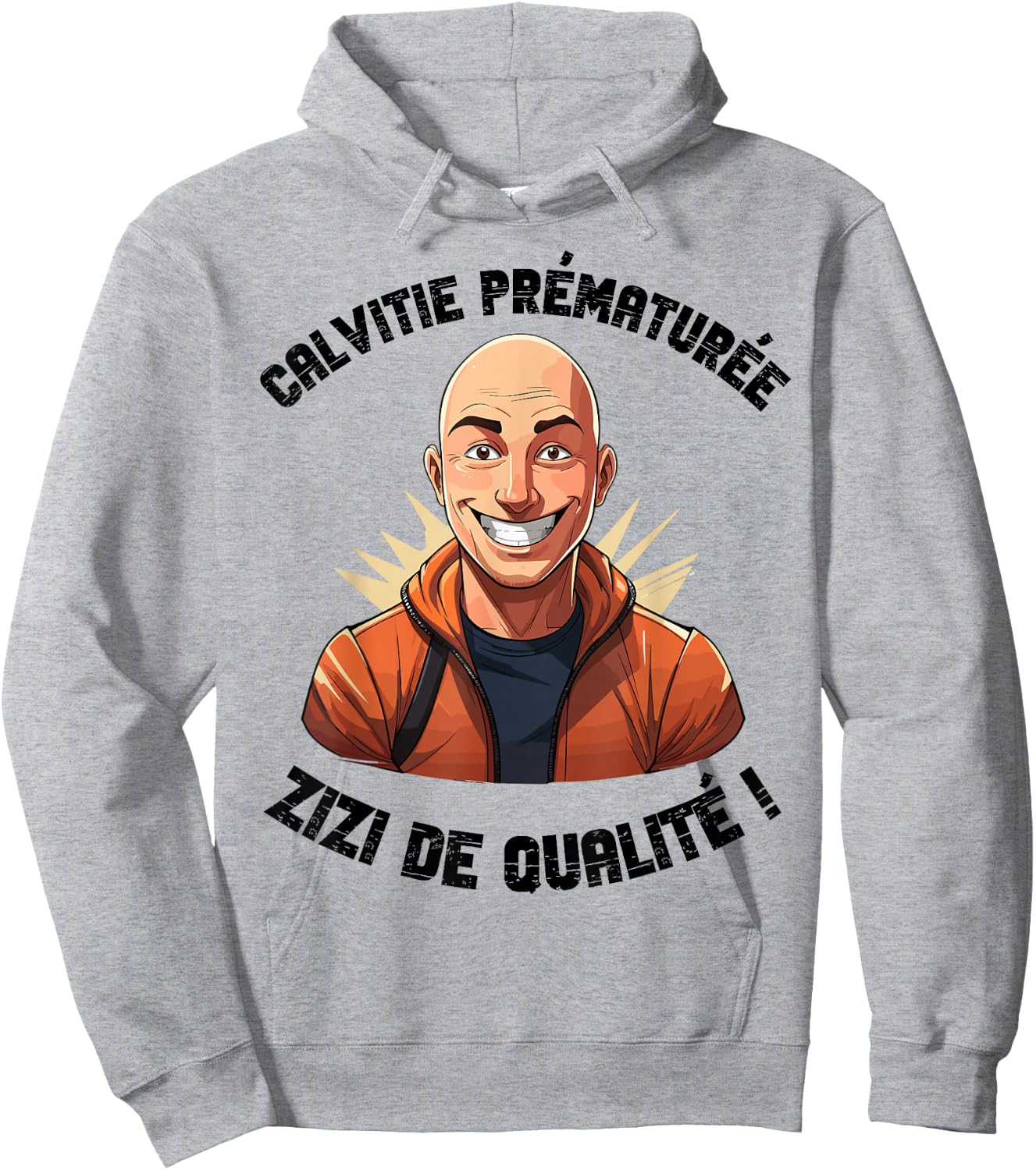 Man Humor Bald Bald Hair Gift Bald Hoodie - Hoodie | Ash