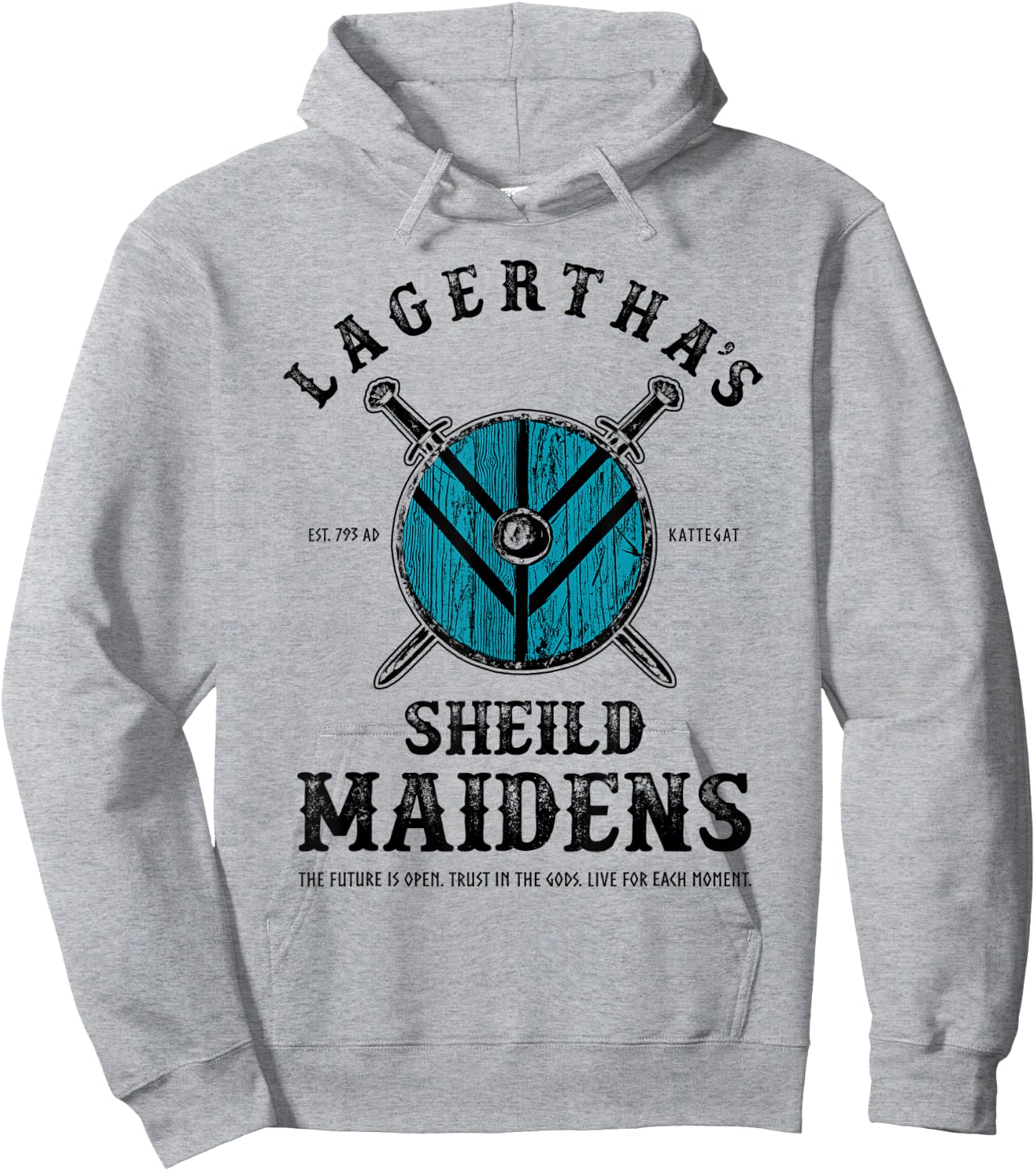 Lagertha's Shield Maidens - Viking Warrior Shieldmaiden Hoodie - Hoodie | Ash