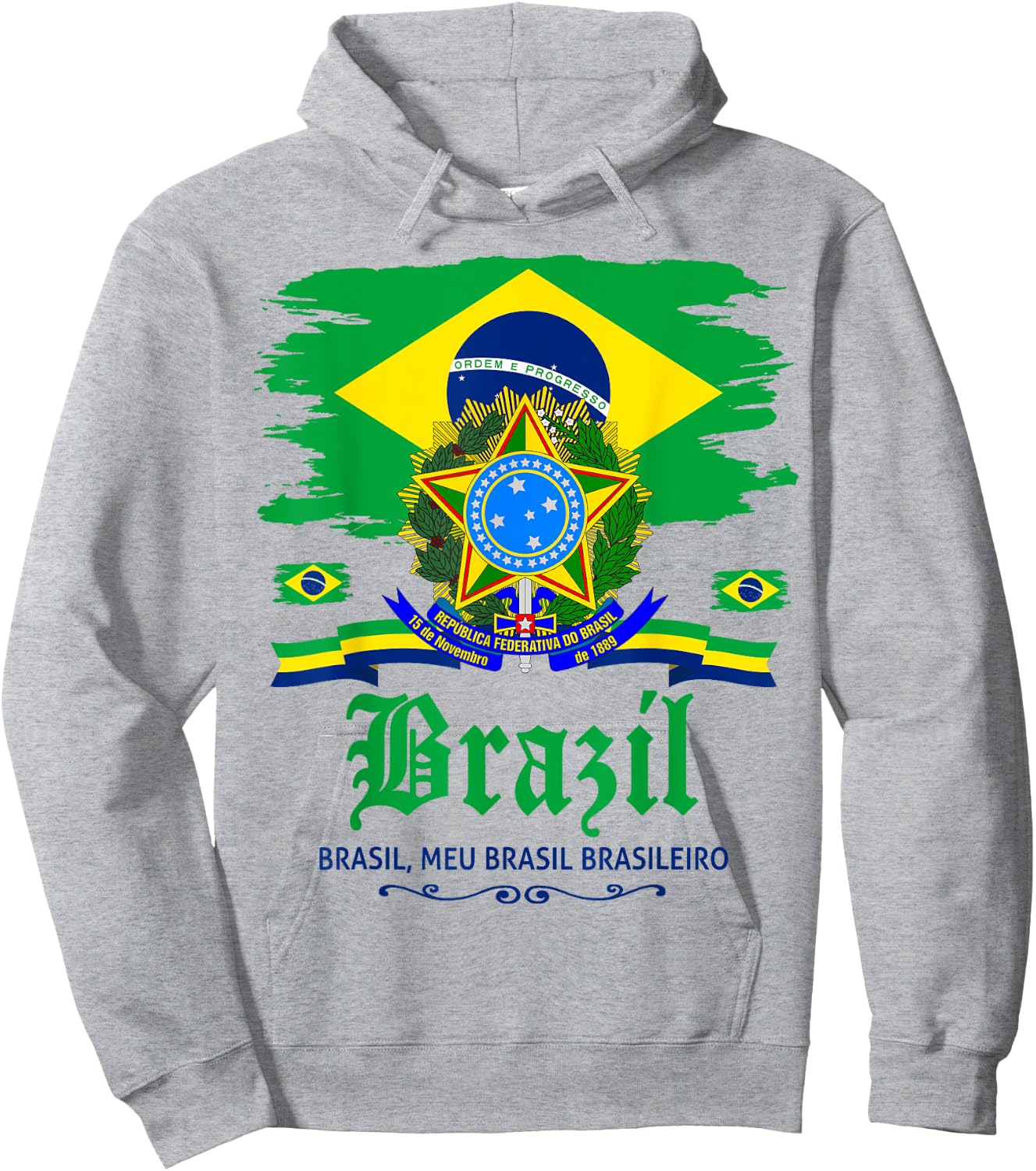 Brazil Flag - Outfit Idea - Brazilian Flag , Yellow, S Hoodie - Hoodie | Ash