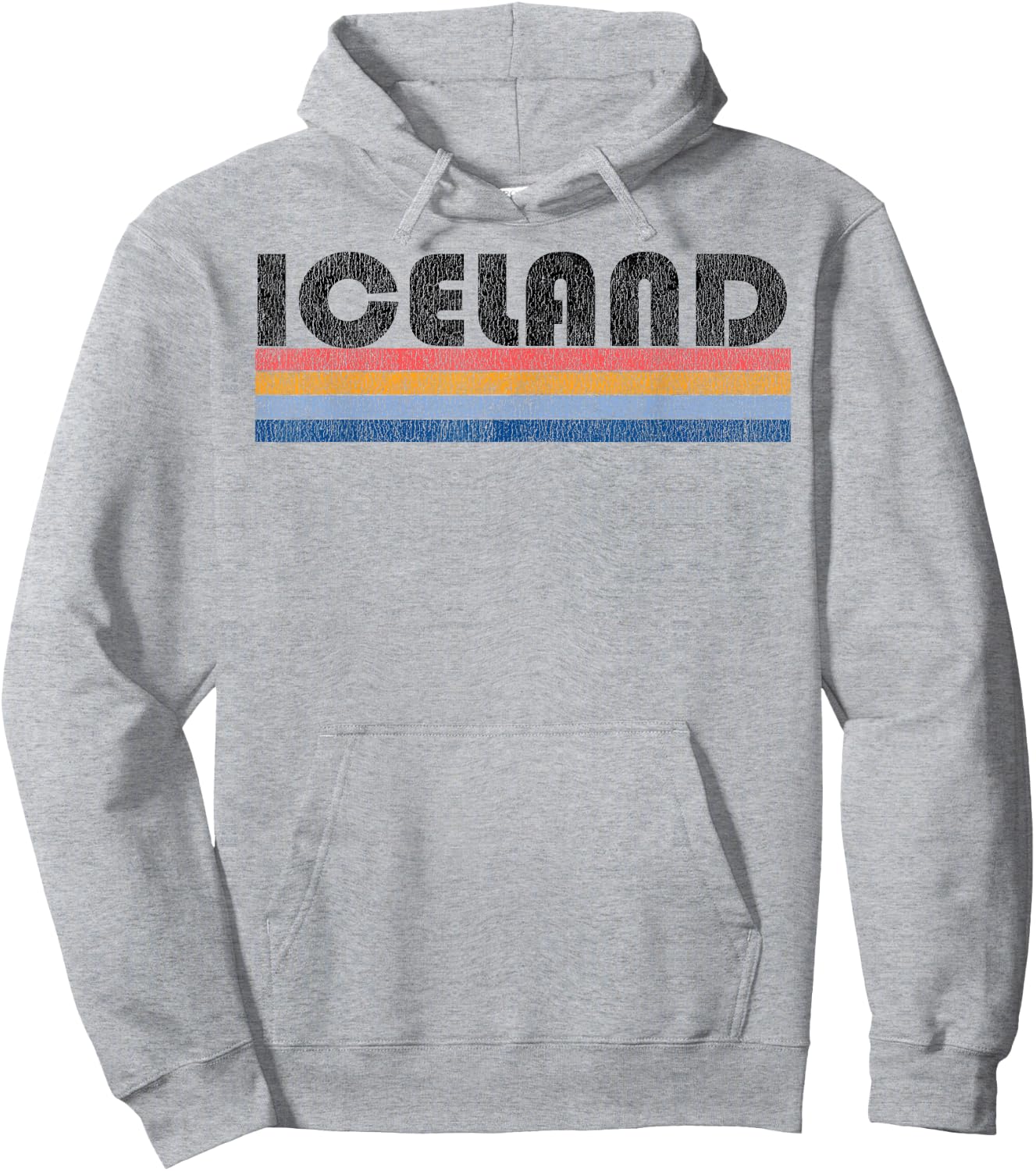 Vintage 1980s Style Iceland Hoodie - Hoodie | Ash