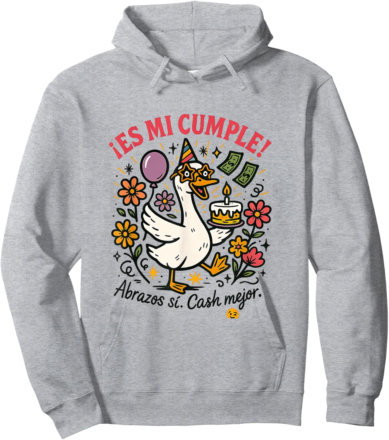 Hoy Es Mi Cumpleaños Funny Birthday Spanish Playera Hoodie - Hoodie | Ash