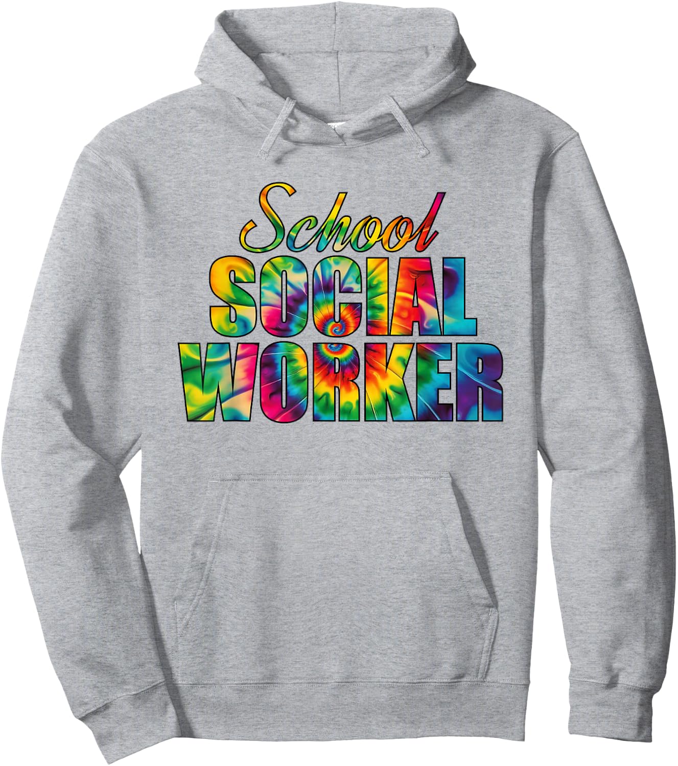School Social Worker Tie Dye Appreciation Social Work Hoodie - Hoodie | Ash