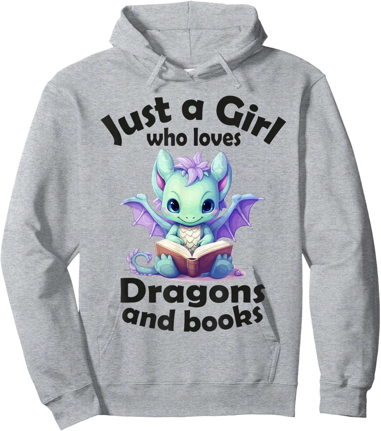 Just a girl who loves Dragons and books, Dragon for Kids Hoodie - Hoodie | Ash