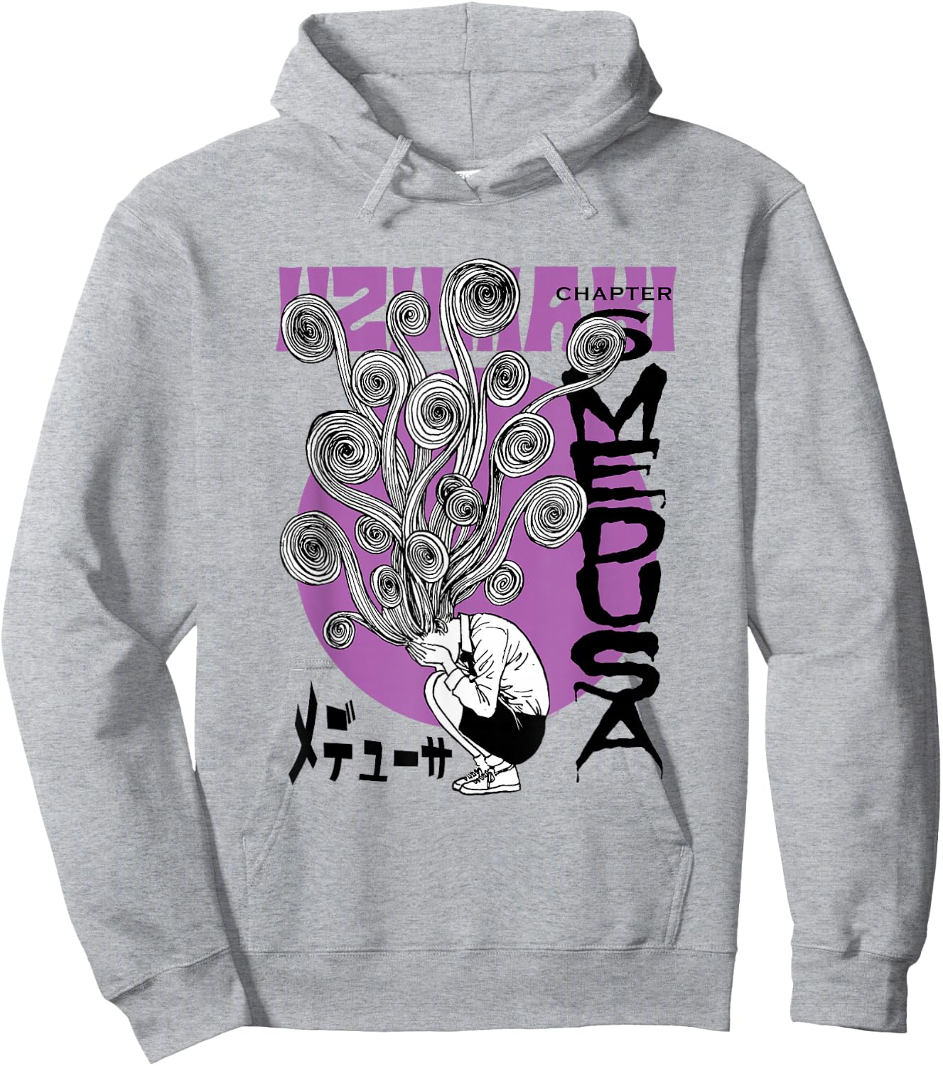 Uzumaki Spiral Hair Hoodie - Hoodie | Ash