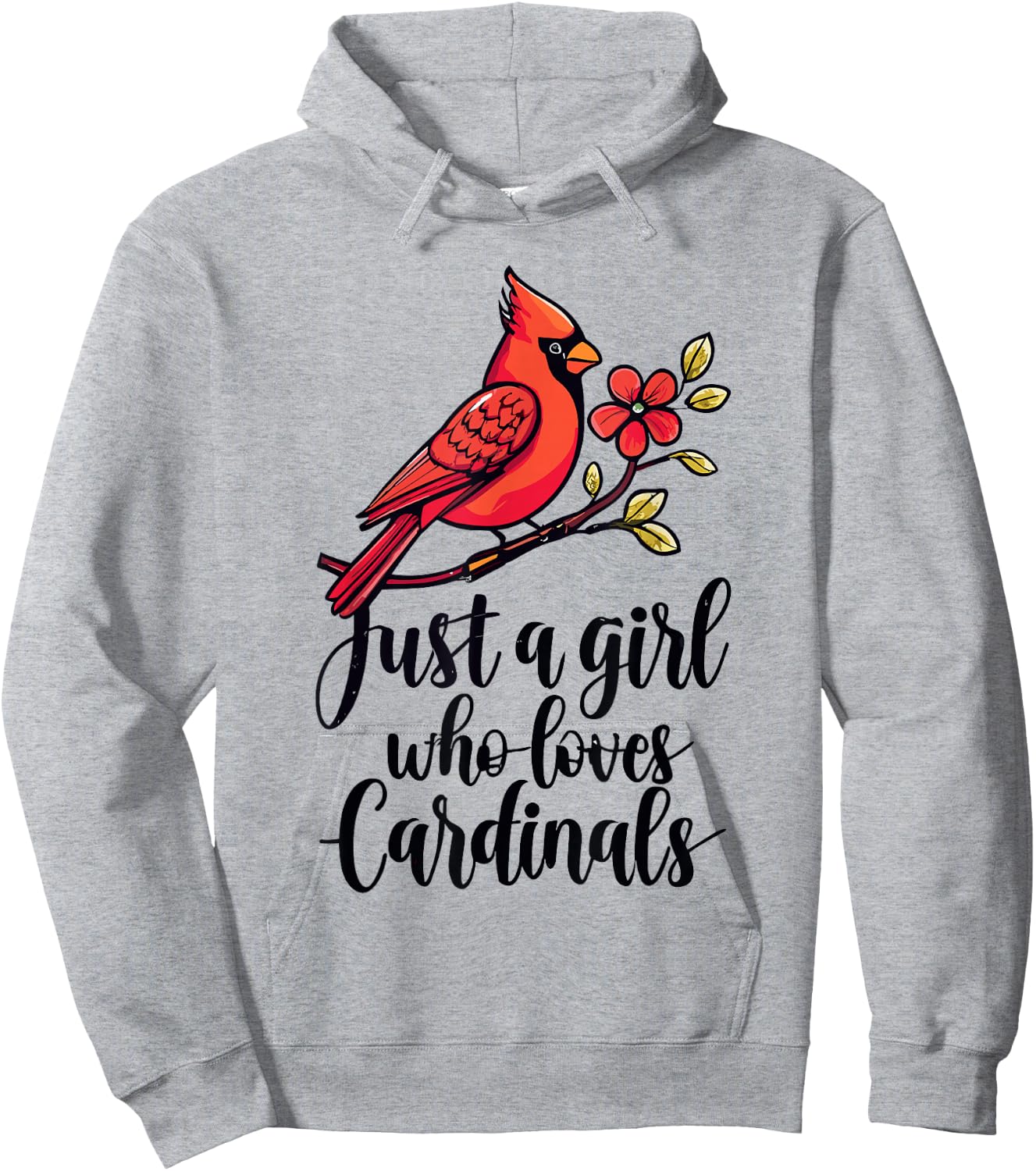 Cardinal Bird Watching Lover Just A Girl Who Loves Cardinals Hoodie - Hoodie | Ash