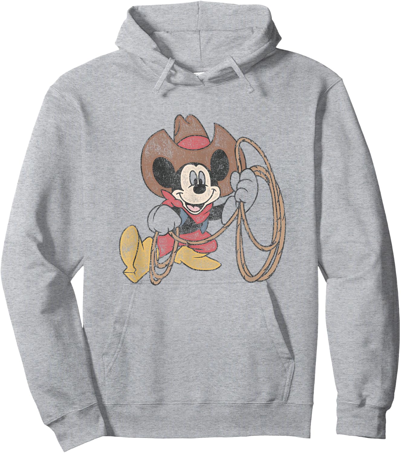 Disney Mickey And Friends Vintage Cowboy Western Mickey Hoodie - Hoodie | Ash
