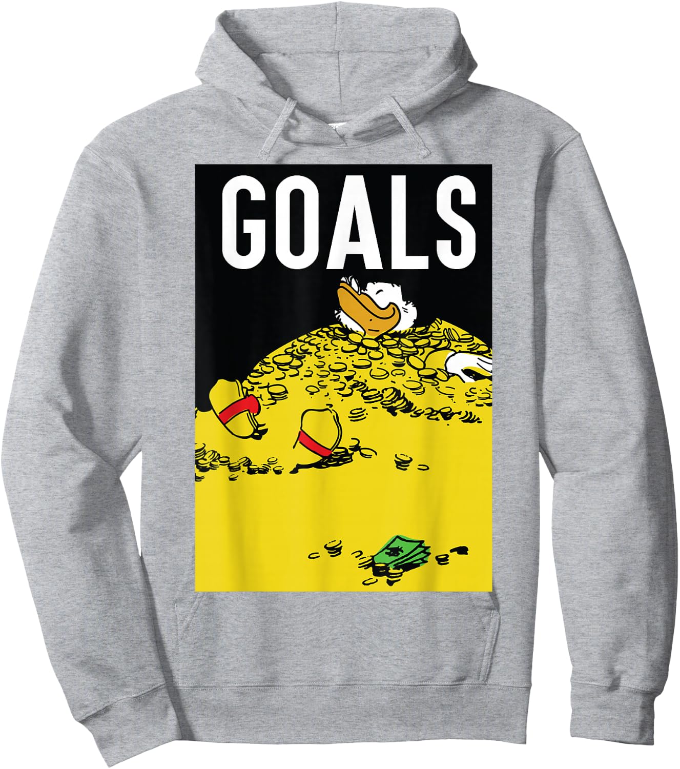 Disney - Duck Tales Scrooge Money Goals Hoodie - Hoodie | Ash