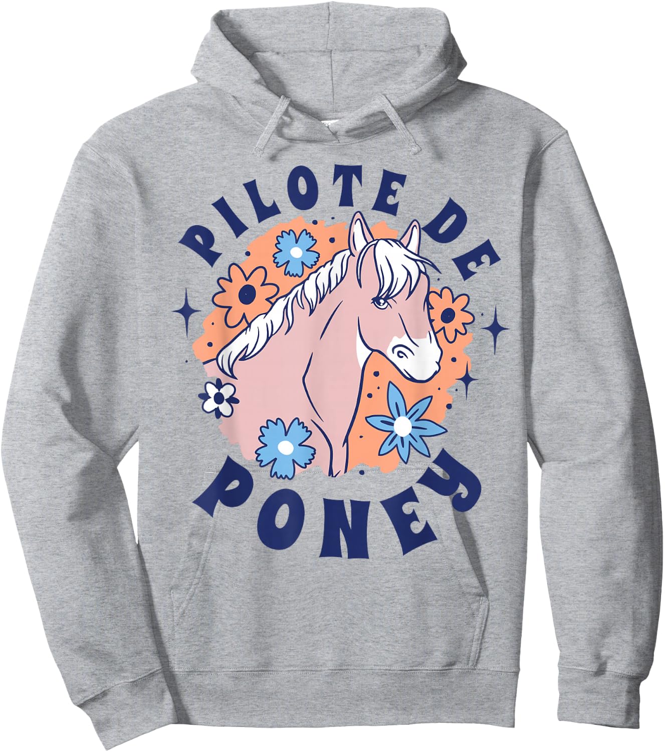 Girl Horse Riding Pony Pilot Girl Horses , white, S Hoodie - Hoodie | Ash