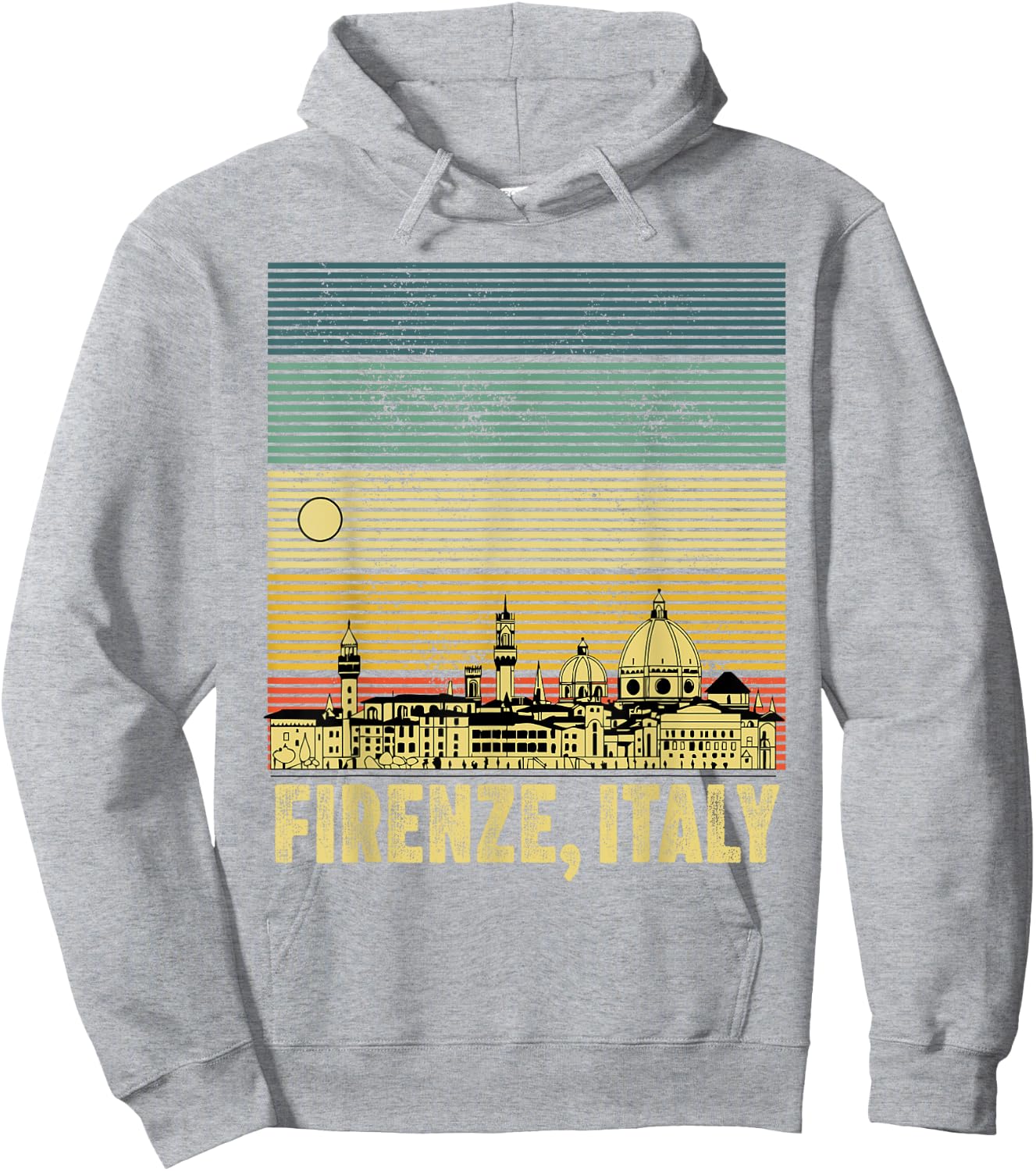 souvenirs from italy firenze Florence retro vintage skyline Hoodie - Hoodie | Ash