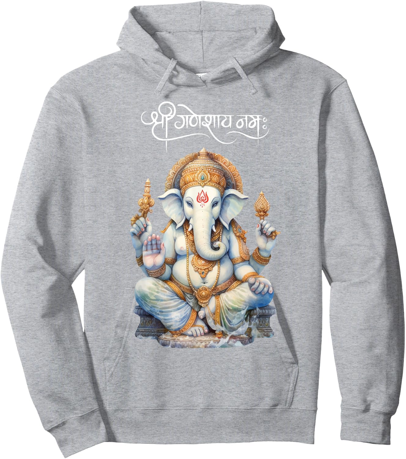 Ganesh Chaturthi-Feierlichkeiten Traditionelle Ganesh Hoodie - Hoodie | Ash