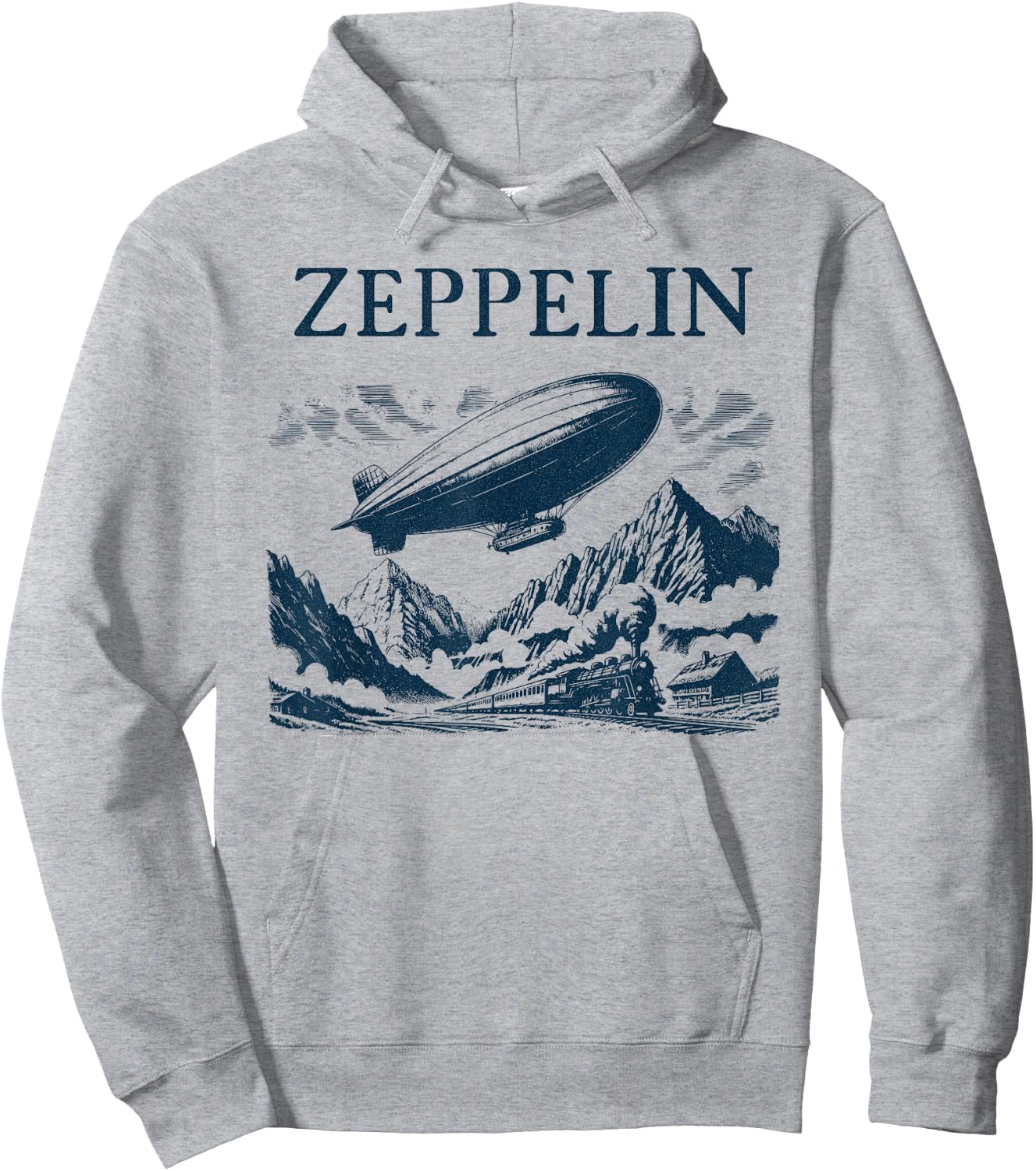 Zeppelin Airship Journey - Zeppelin Flying Hoodie - Hoodie | Ash