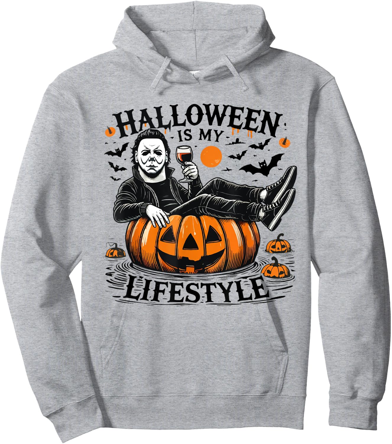 Halloween Is My Lifestyle Halloween Spooky Pumpkin Skeleton Hoodie - Hoodie | Ash
