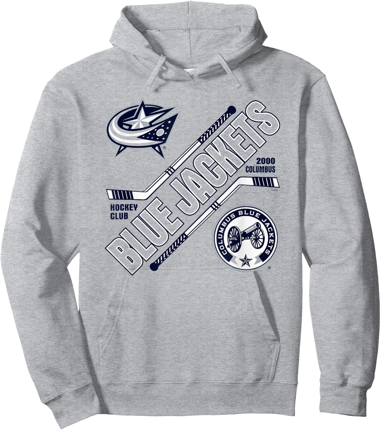 Columbus Blue Jackets Force Red Officially Licensed Hoodie - Hoodie | Ash