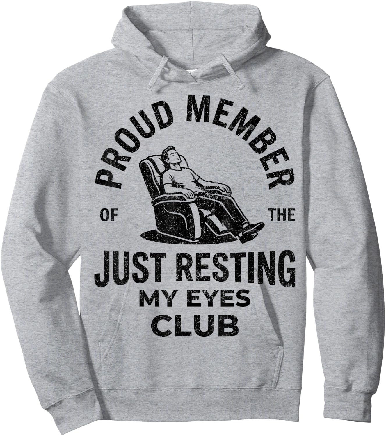 Proud Member of Just Resting My Eyes Club Dad Father's Day Hoodie - Hoodie | Ash
