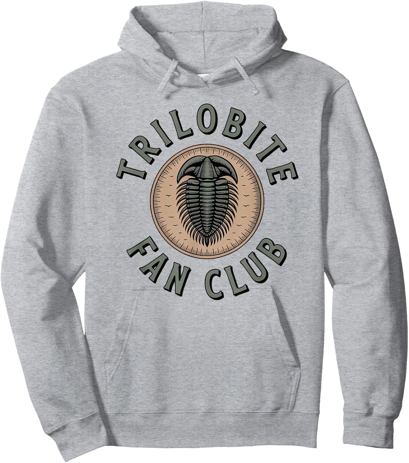 Trilobite Enthusiast Vintage Circle Logo Fossil Club Design Hoodie - Hoodie | Ash