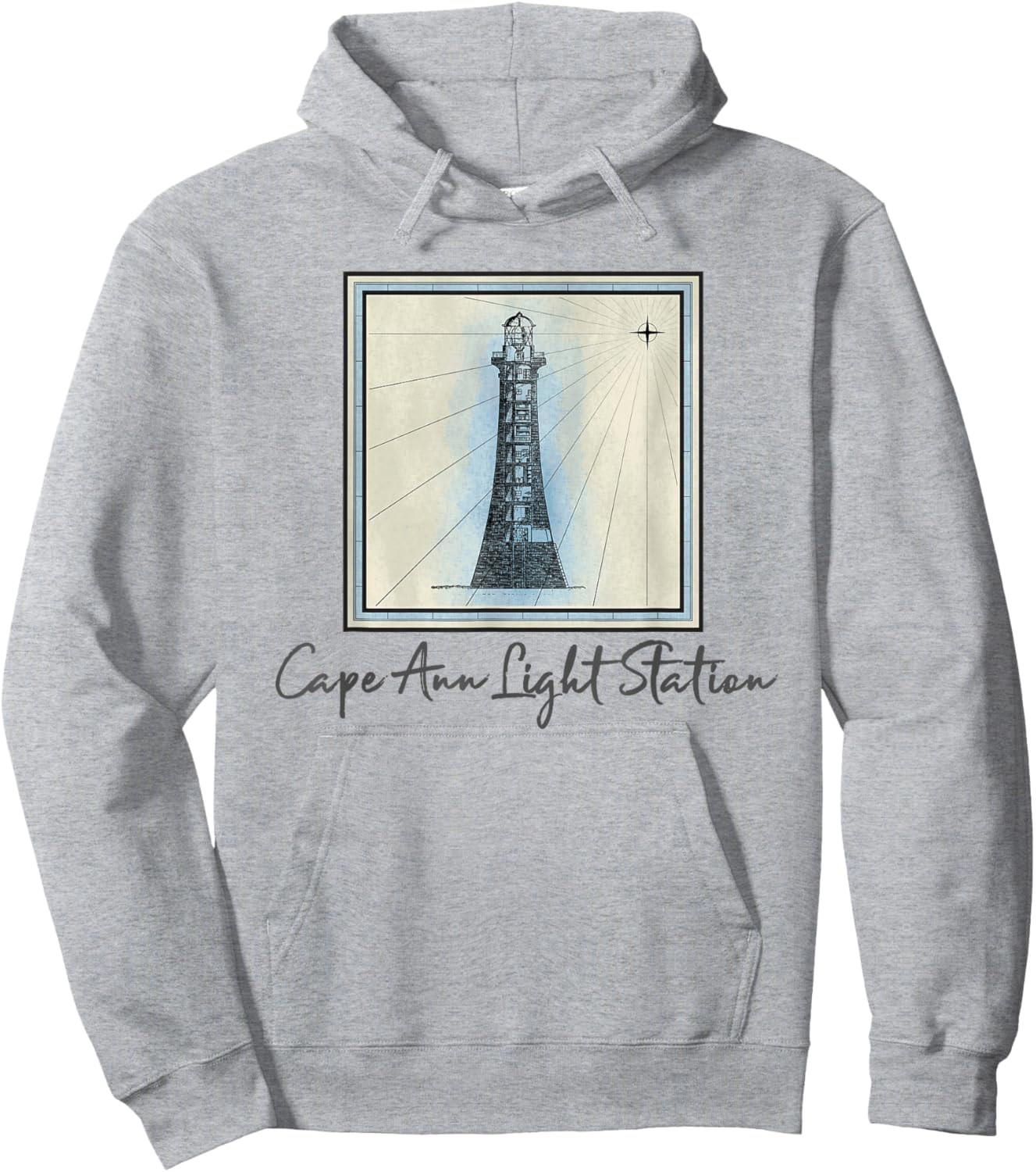 Cape Ann Light Station Lighthouse Rockport Massachhusetts Hoodie - Hoodie | Ash