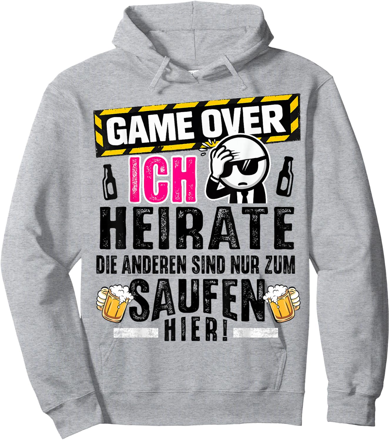 Bräutigam Kostüm JGA Männer Junggesellenabschied Hoodie - Hoodie | Ash