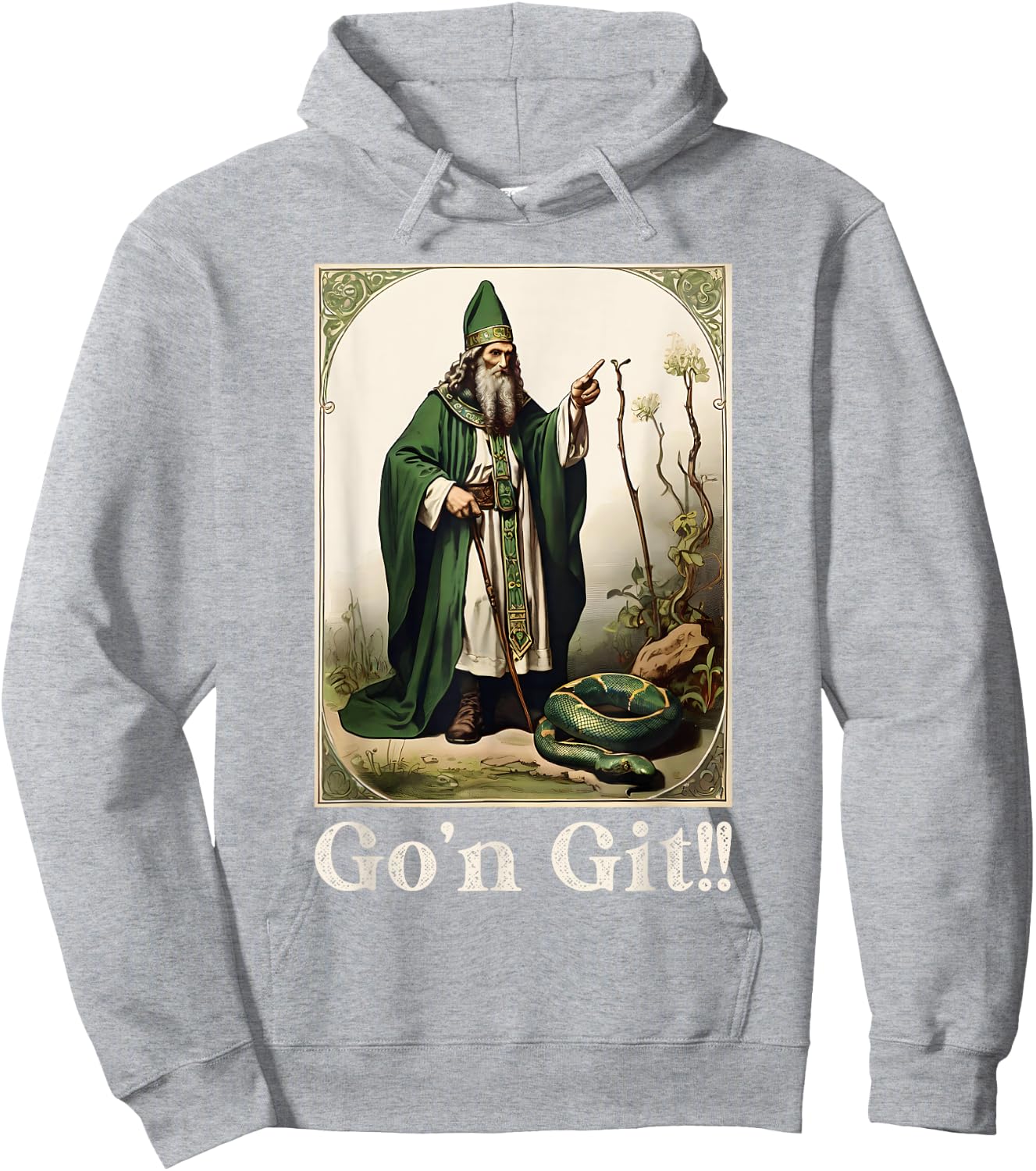 Go’n Git Saint Patrick Day Snake Funny Hoodie - Hoodie | Ash