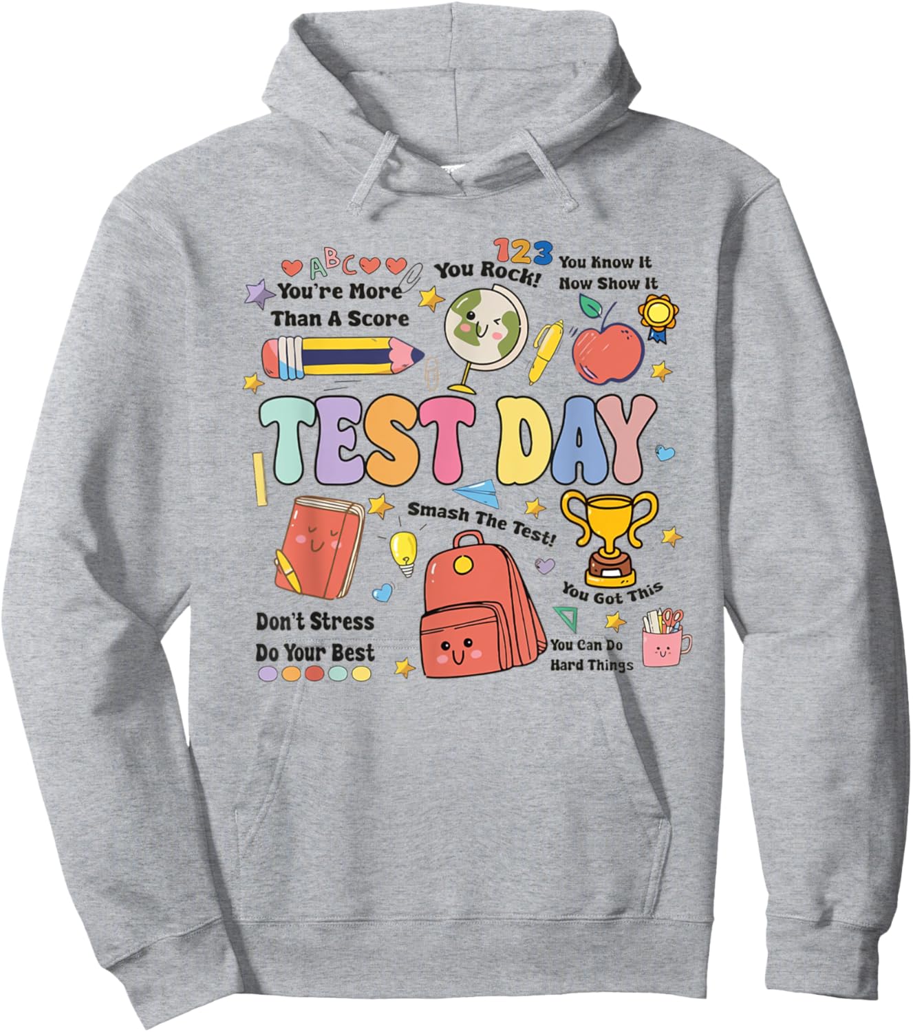 Teacher Test Day Team State Testing Teacher Appreciation Hoodie - Hoodie | Ash