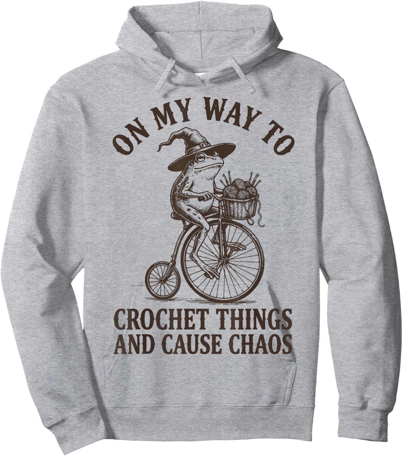 On My Way to Crochet Things and Cause Chaos Hoodie - Hoodie | Ash