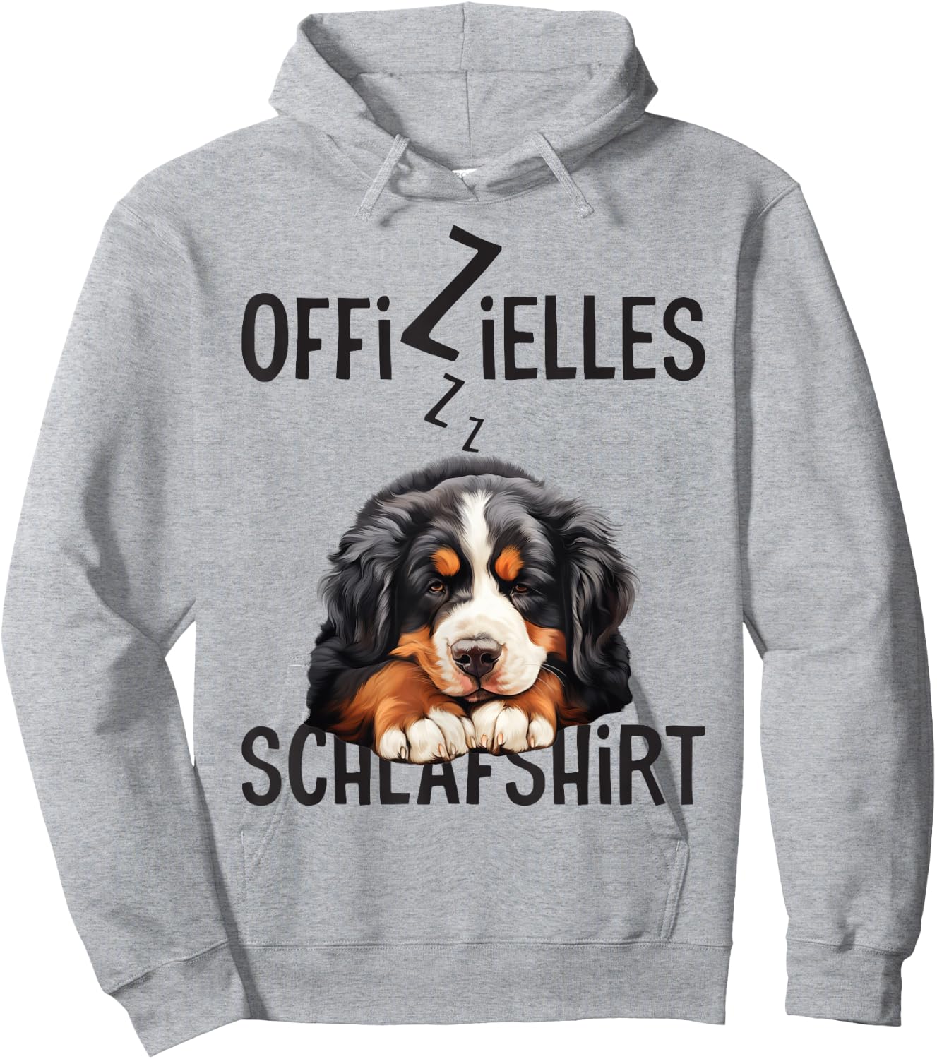 Berner Sennenhund Offizielles Schlafshirt Mit Hund Lustig Hoodie - Hoodie | Ash