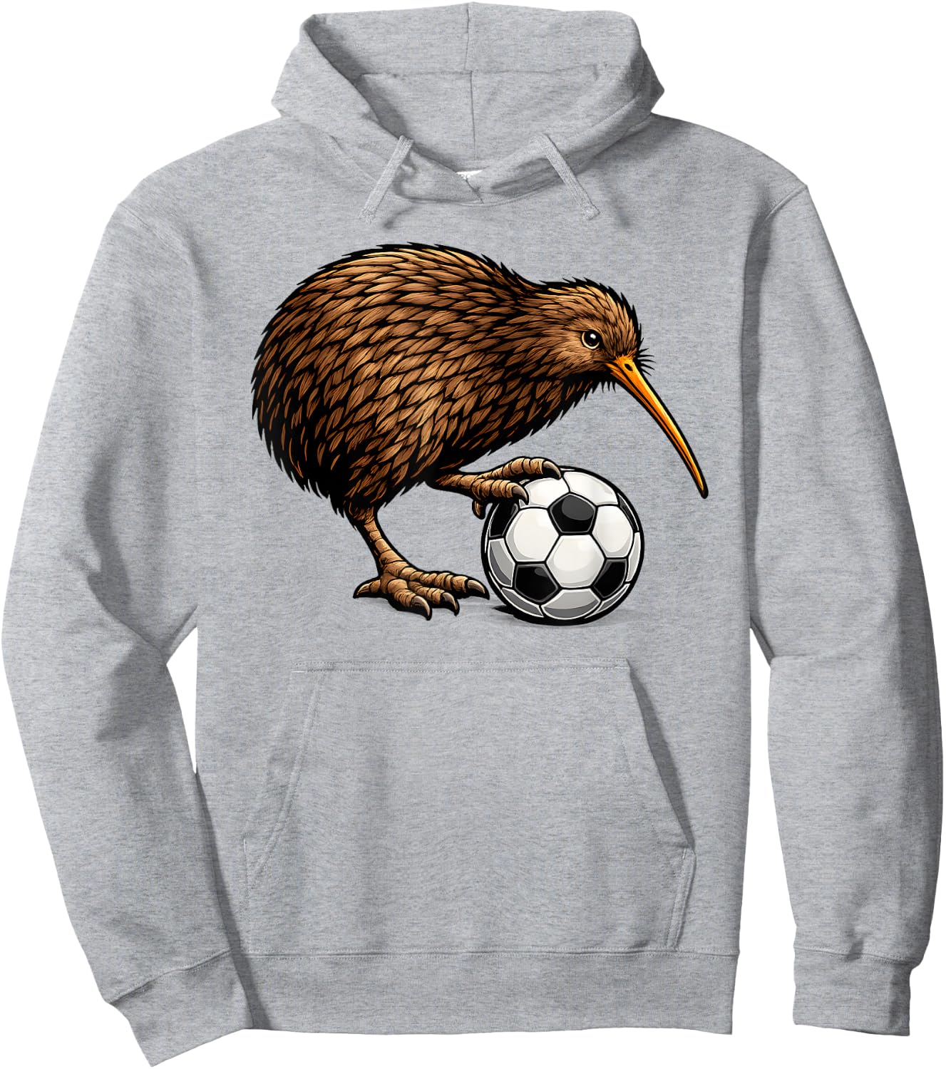 Lustiger Kiwi-Vogel mit Fußball Neuseeland Fan Design Hoodie - Hoodie | Ash