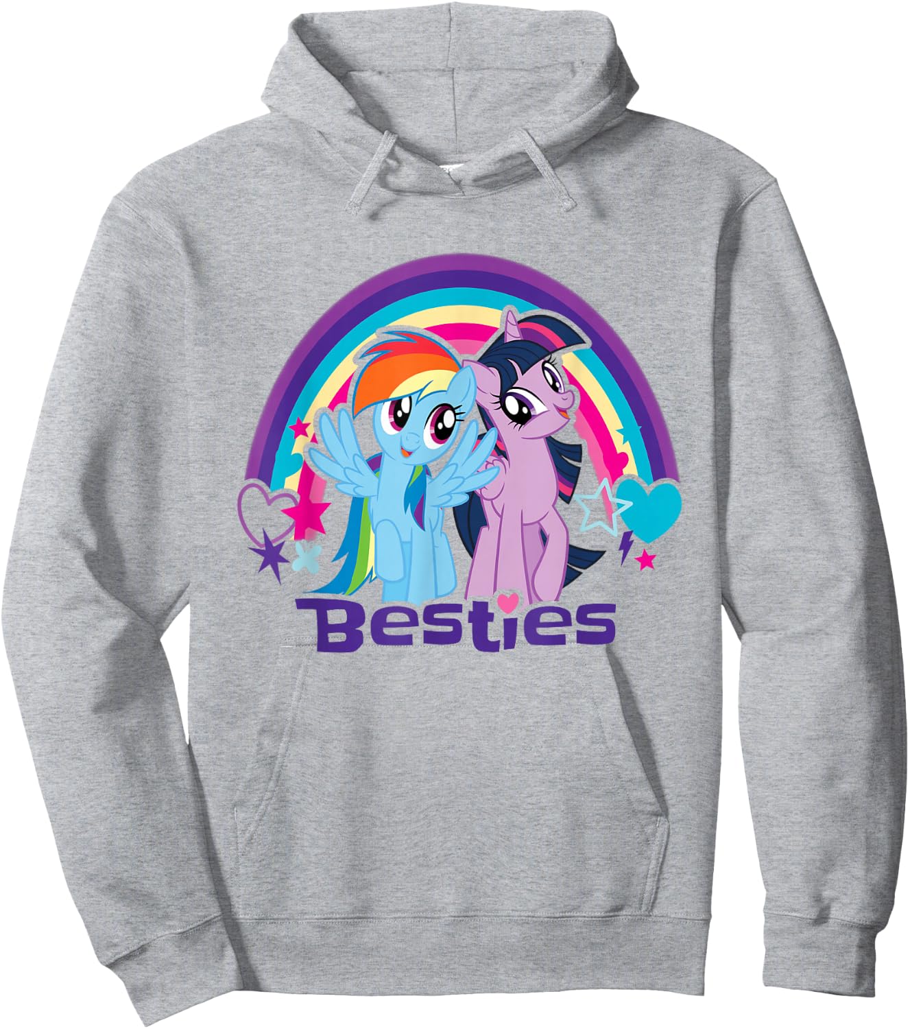 Twilight Sparkle Rainbow Dash Besties Hoodie - Hoodie | Ash