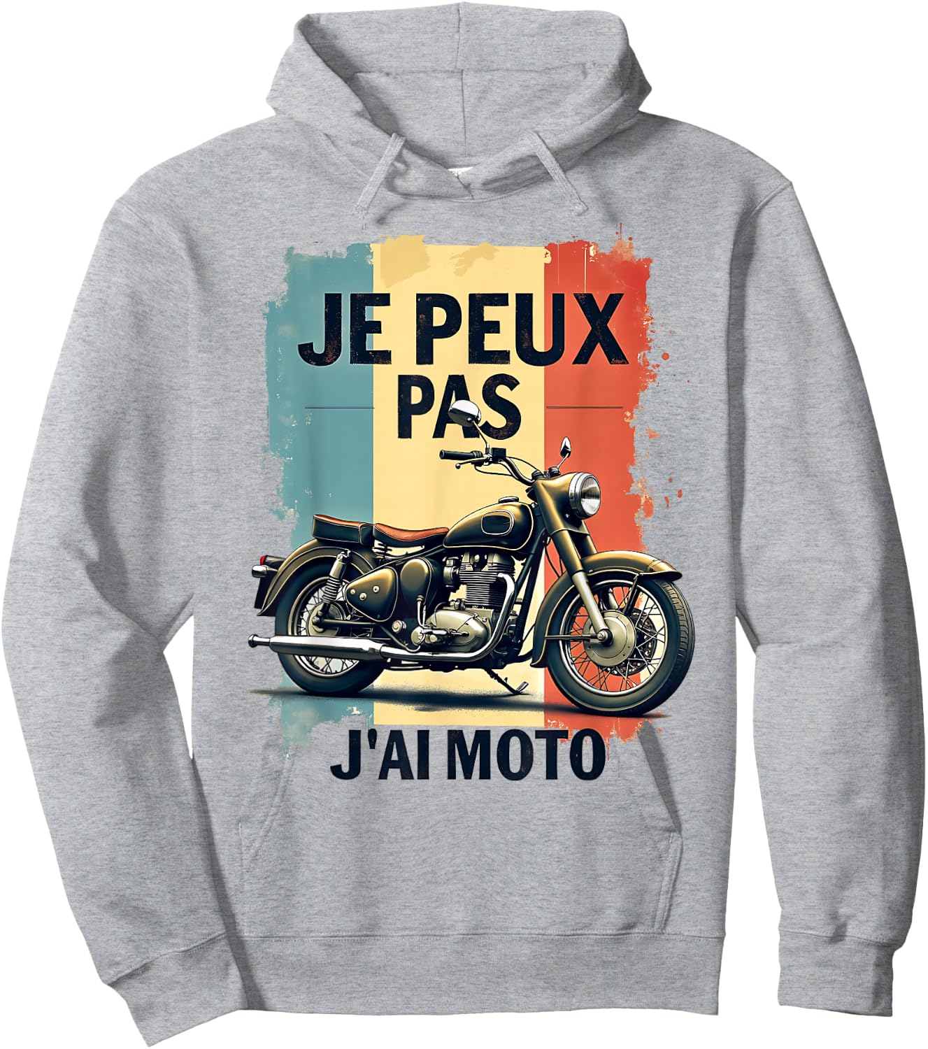Je Peux Pas J'ai Moto Funny Gift Motorcycle Biker , white, S Hoodie - Hoodie | Ash