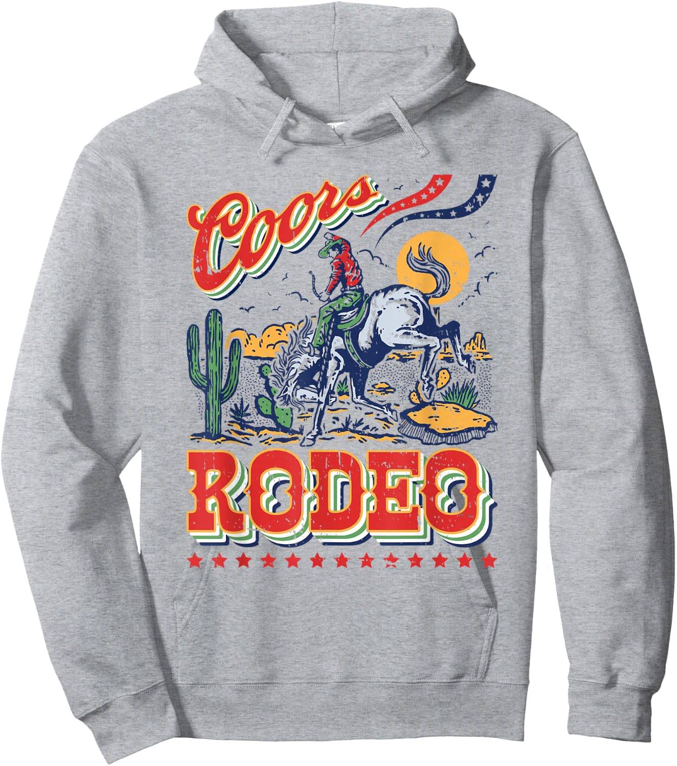 Vintage Rindsleder Reiten Coors Cowboys Western Country Rodeo Hoodie - Hoodie | Ash