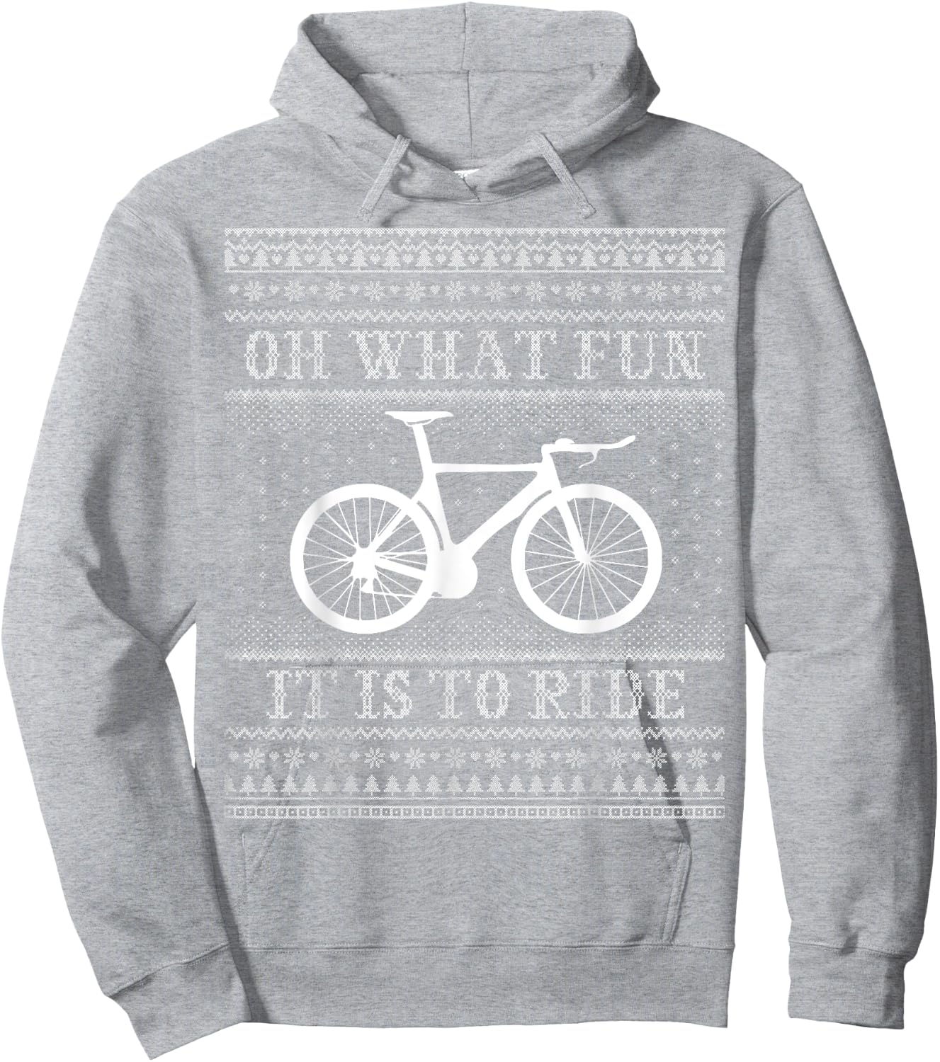 Oh What Fun It Is To Ride | Triathlon Bike ABN035 Hoodie - Hoodie | Ash