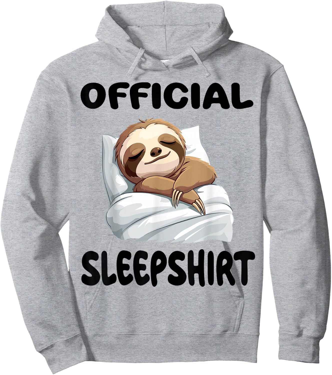Sloth Animal Official Sleepshirt Pajamas Nightgown Hoodie - Hoodie | Ash