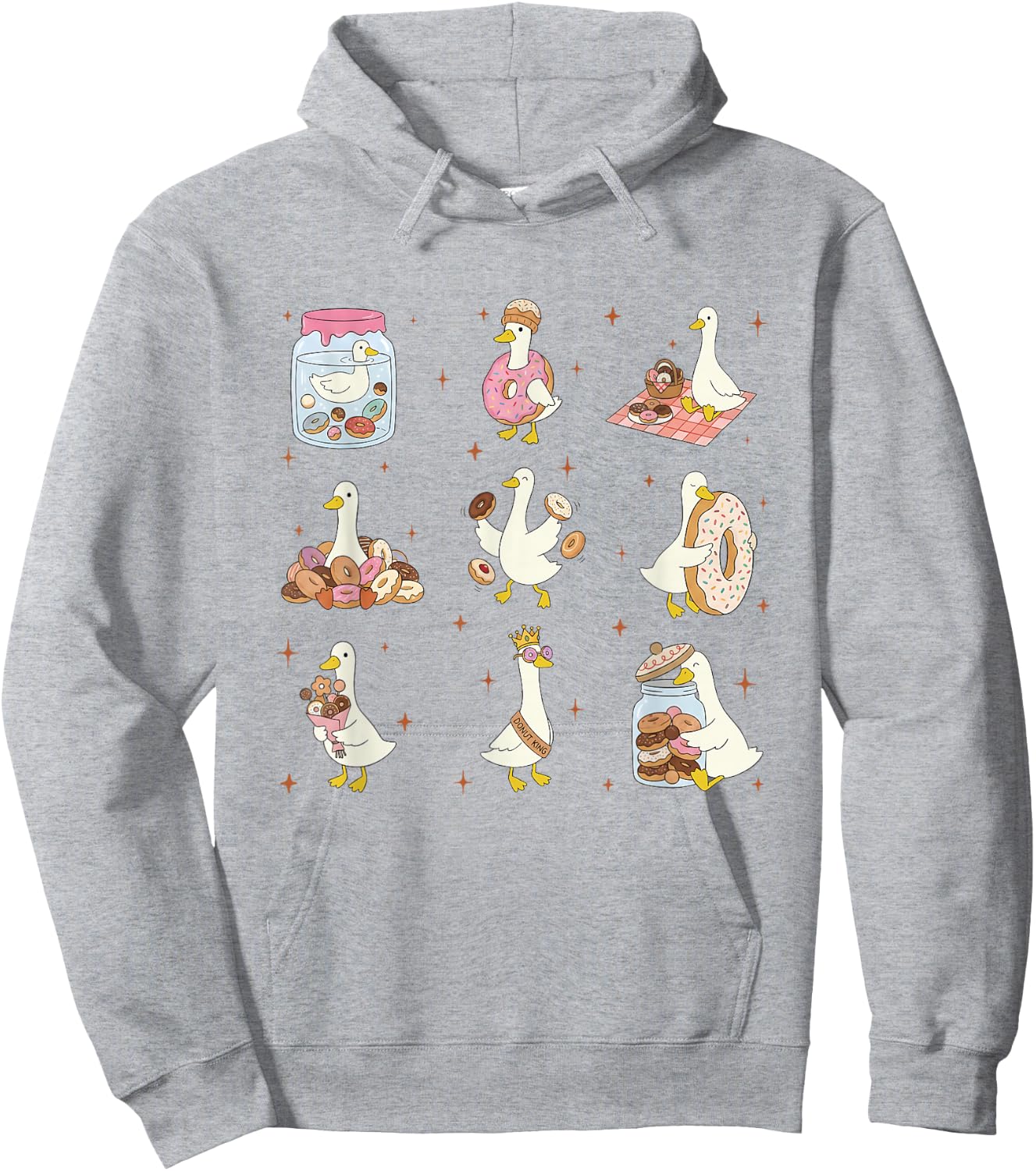 Women Donut Lover Silly Goose Party Donuts Bakery Lover Hoodie - Hoodie | Ash