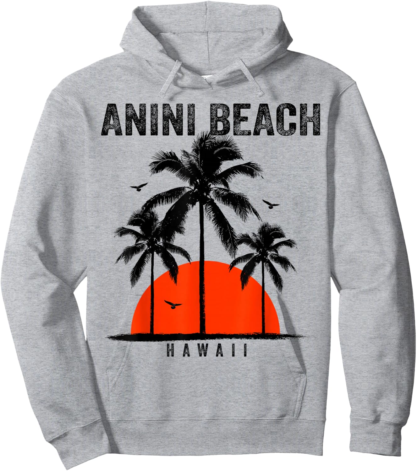 Anini Beach Hawaii Surfing Surfboarding Hoodie - Hoodie | Ash