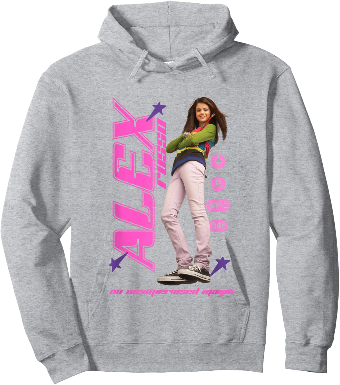 Disney Wizards of Waverly Place Alex Russo Girly Big Poster , white, S Hoodie - Hoodie | Ash