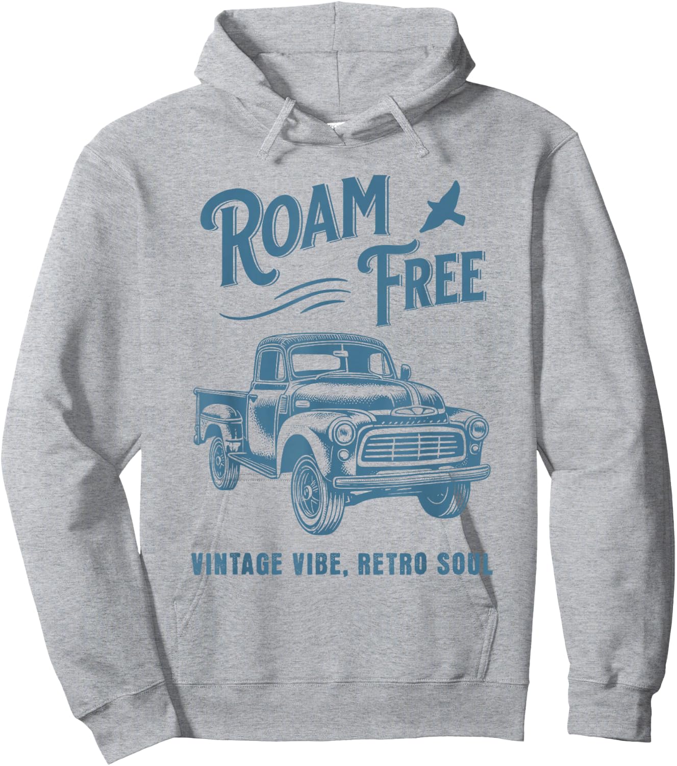 Vintage Pickup Truck Pick Up V8 Retro Style Classic Car Hoodie - Hoodie | Ash