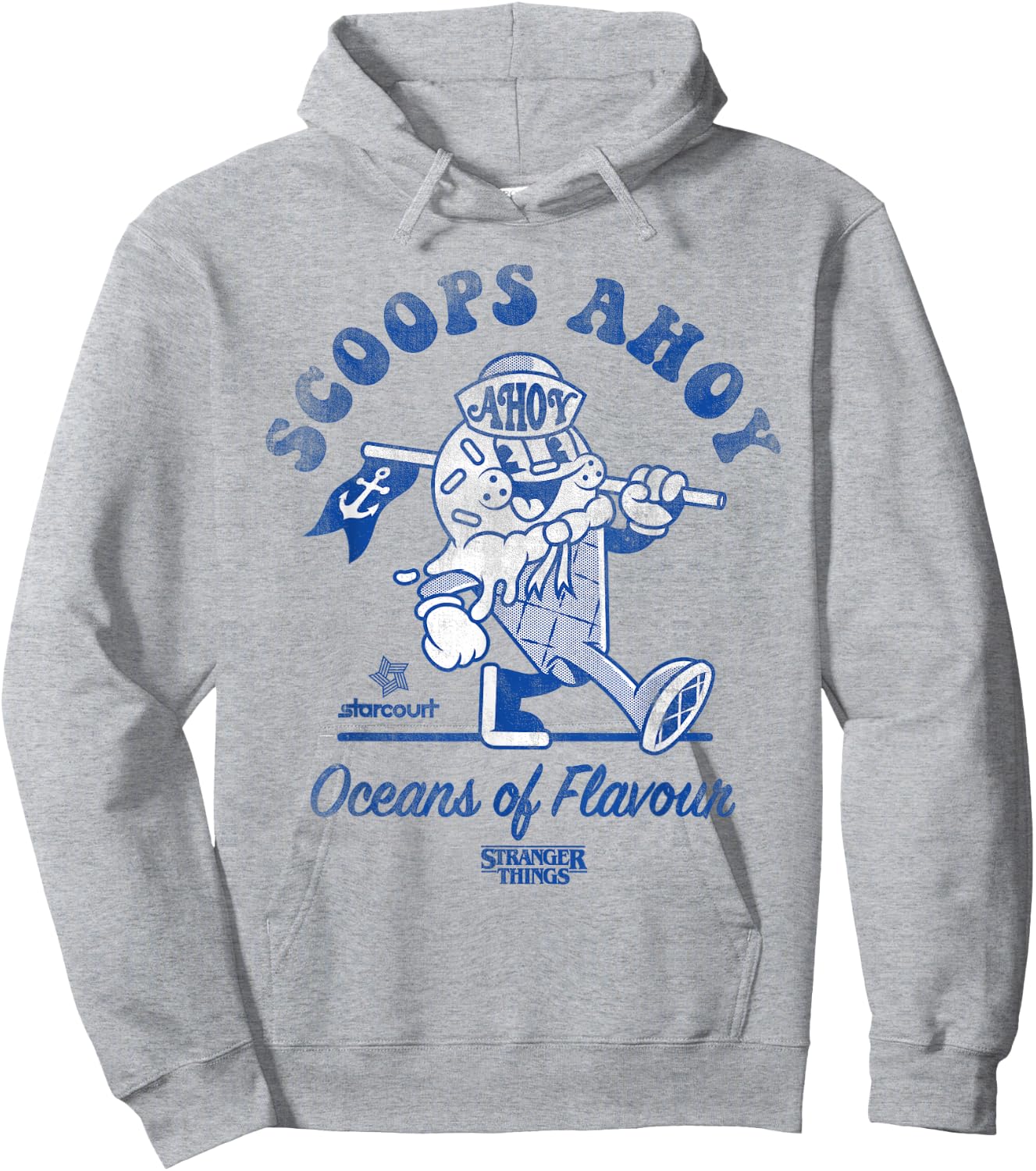 Stranger Things Scoops Ahoy Retro , white, S Hoodie - Hoodie | Ash