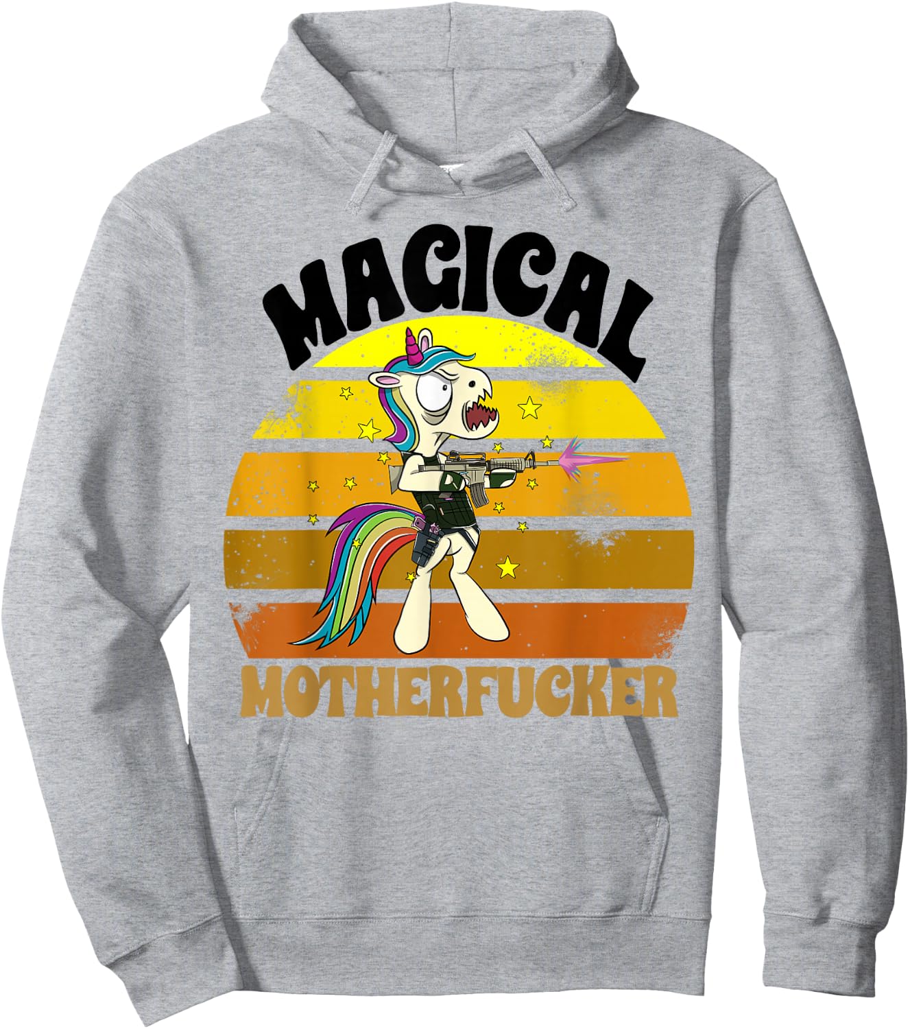 Magical Motherfucker Unicorn Love Fantasy Mad Angry Funny Hoodie - Hoodie | Ash