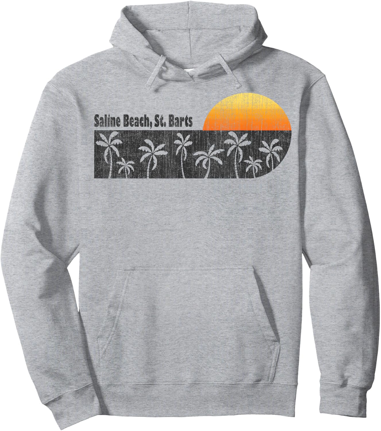 Retro Saline Beach St. Barts Naturalist Beach Women Kids Hoodie - Hoodie | Ash