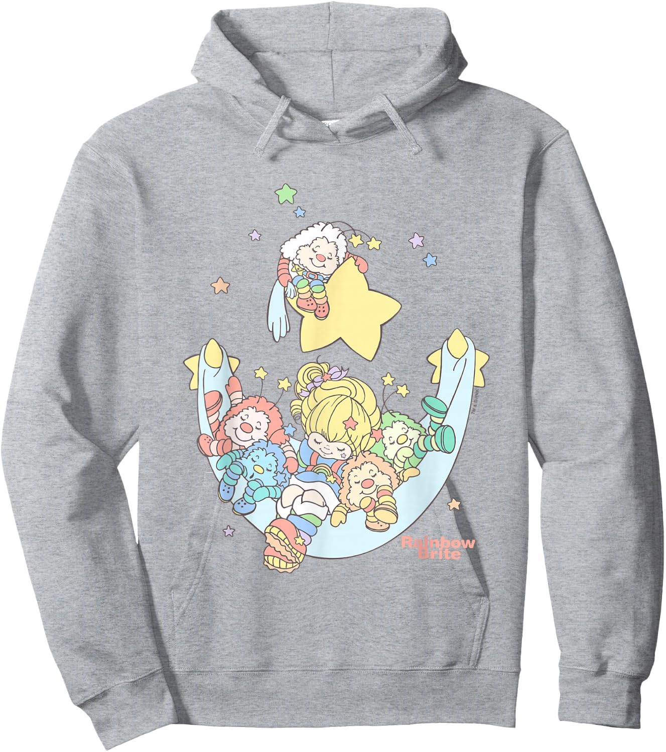 Rainbow Brite Sleeping Sprites Vintage Hoodie - Hoodie | Ash