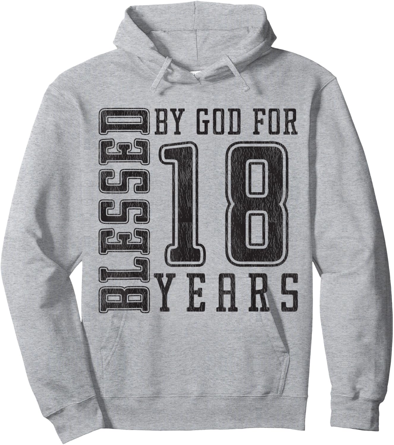 Blessed by God for 18 Years birthday boy teen vintage Hoodie - Hoodie | Ash