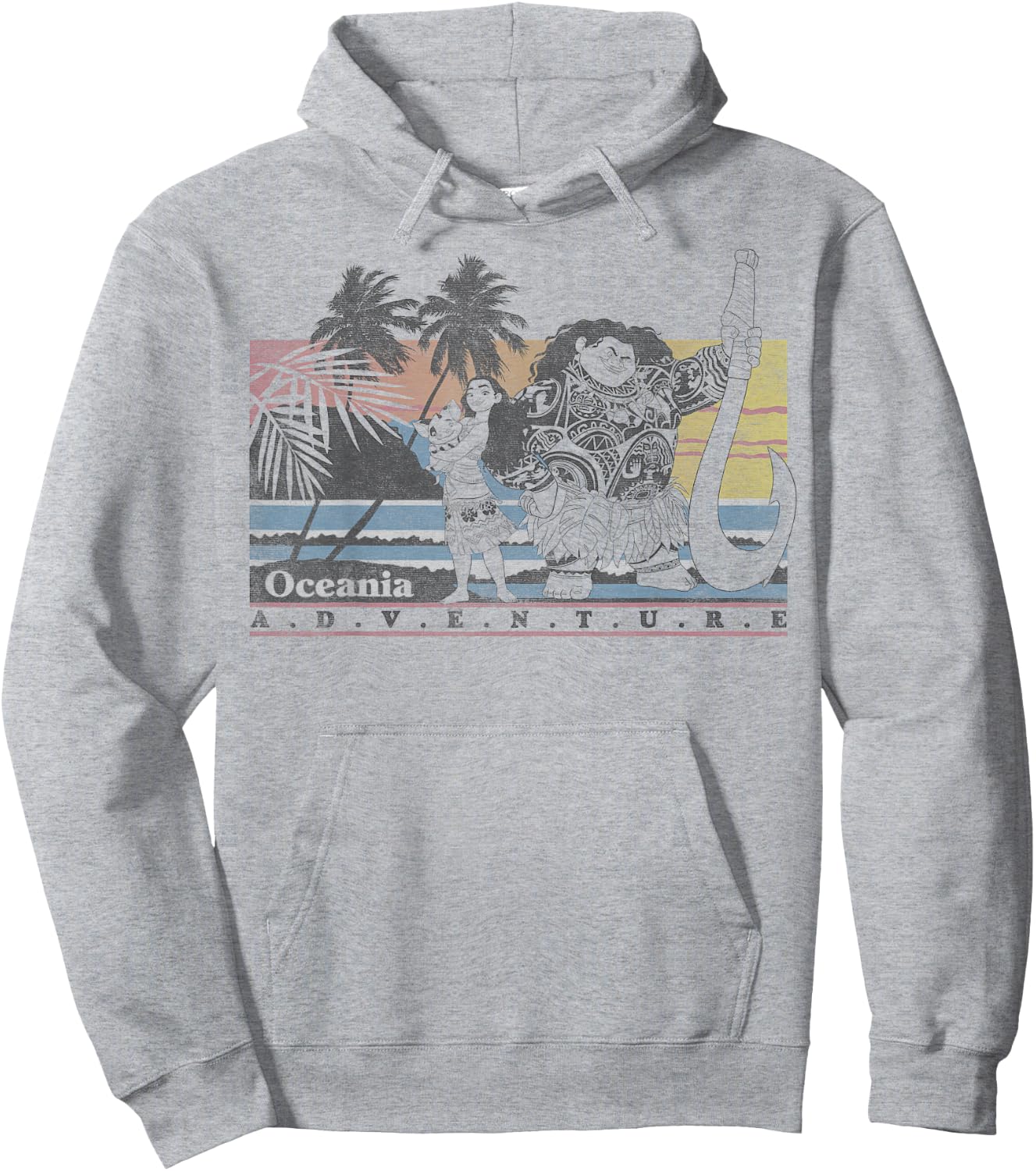 Disney Moana Maui Pua Oceania Adventure Vintage Small Hoodie - Hoodie | Ash