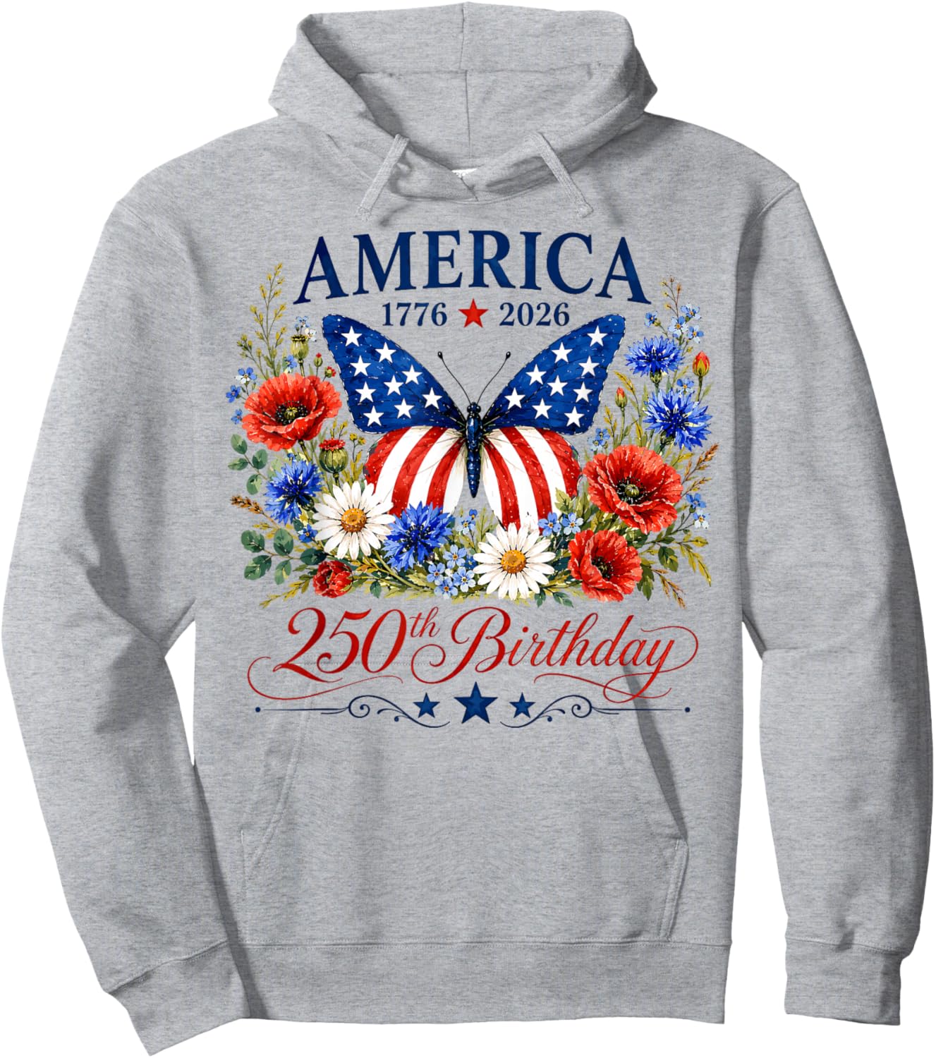 250th Anniversary USA Women 250 Years American 4th of July Hoodie - Hoodie | Ash