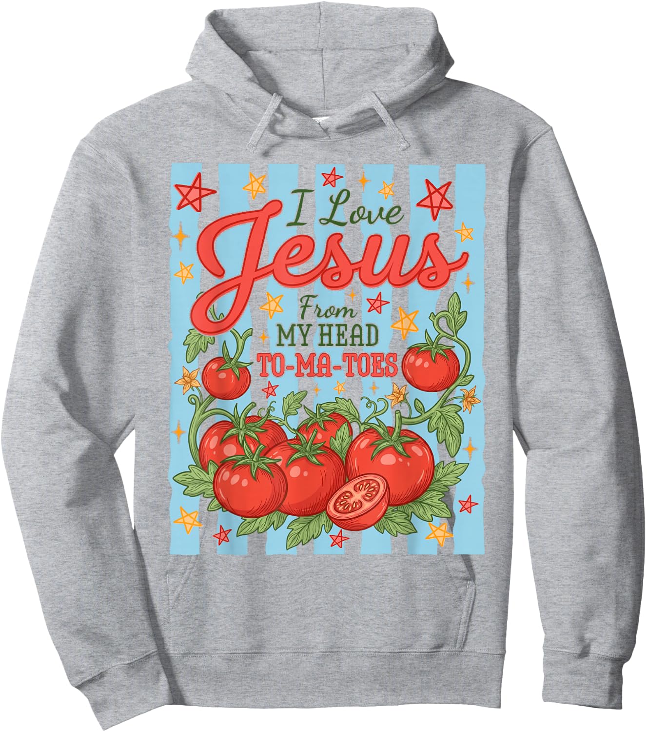 Funny I Love Jesus from My Head to-ma-Toes Funny Christian Hoodie - Hoodie | Ash