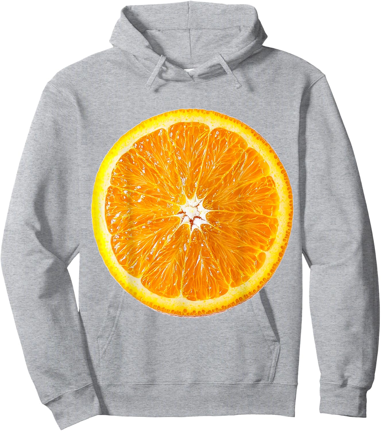 Orange Fruit Graphic Colourful Art Orange , White Hoodie - Hoodie | Ash