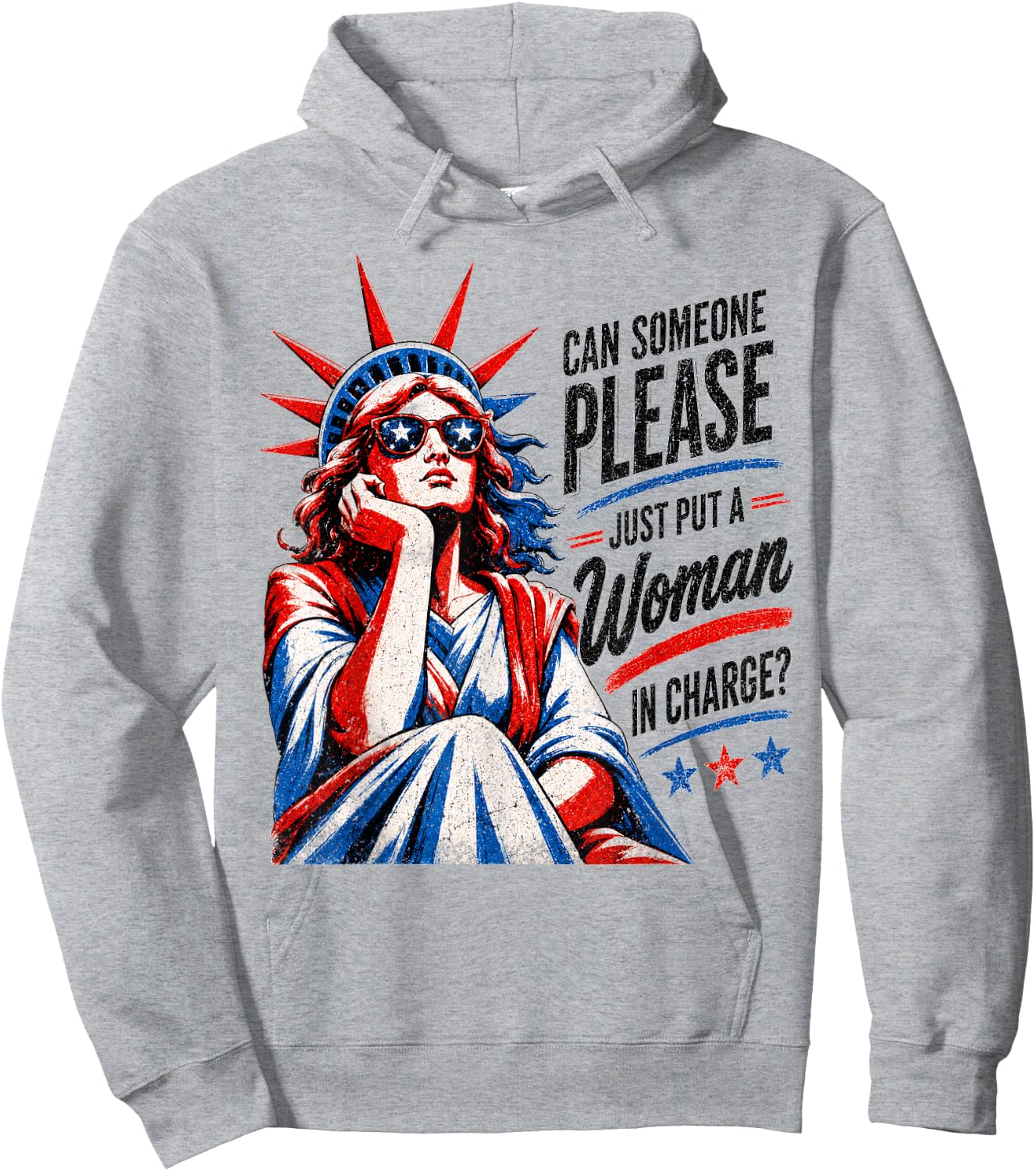 Vintage Can Someone Please Put a Woman in Charge? Women Hoodie - Hoodie | Ash