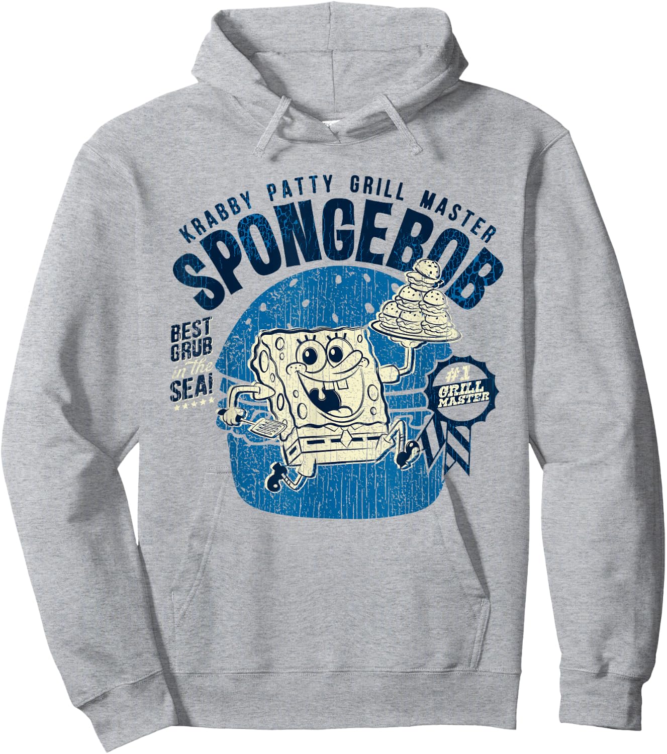 Offizieller Spongebob Squarepants Krabby Patty Grill Hoodie - Hoodie | Ash