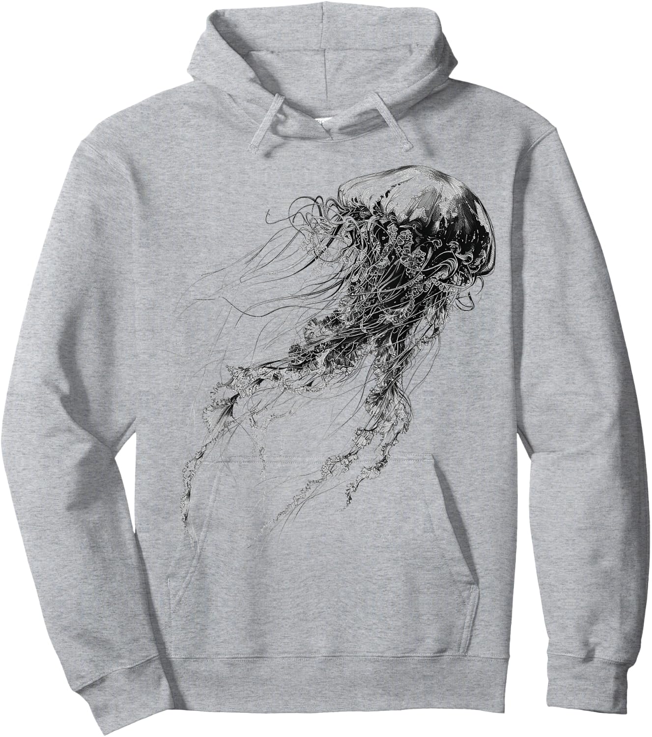 Jellyfish Animal Print Graphic Jellyfish , white, S Hoodie - Hoodie | Ash